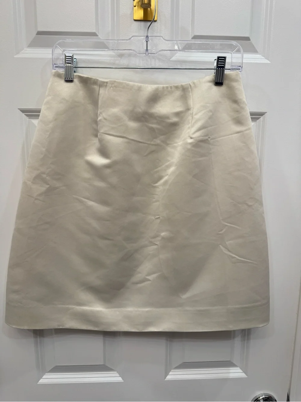 J. Crew Collection Cream Mini Wrap Skirt